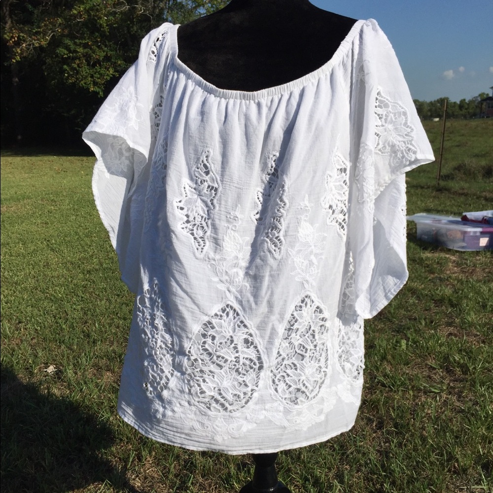 Off the Shoulder Lace Top